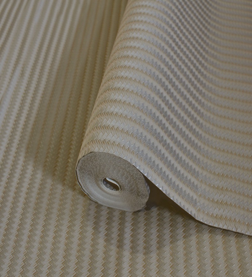 Papel pintado rayas en forma de espiga marron y gris metalizado sutil  Gerald Loft 684131