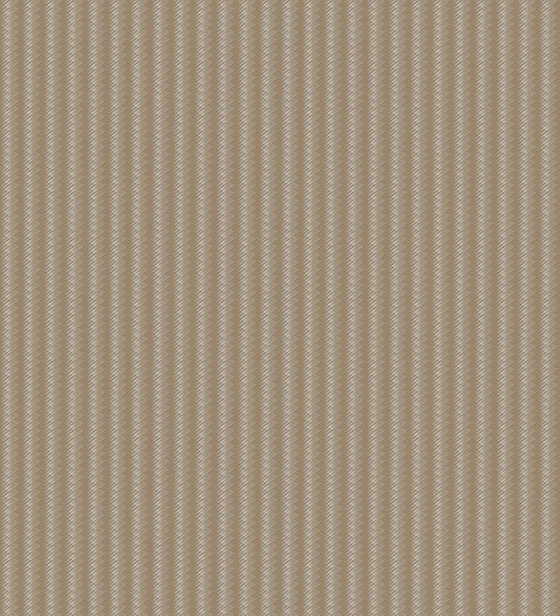 Papel pintado rayas en forma de espiga tonos caramelo metalizado  Gerald Loft 684133