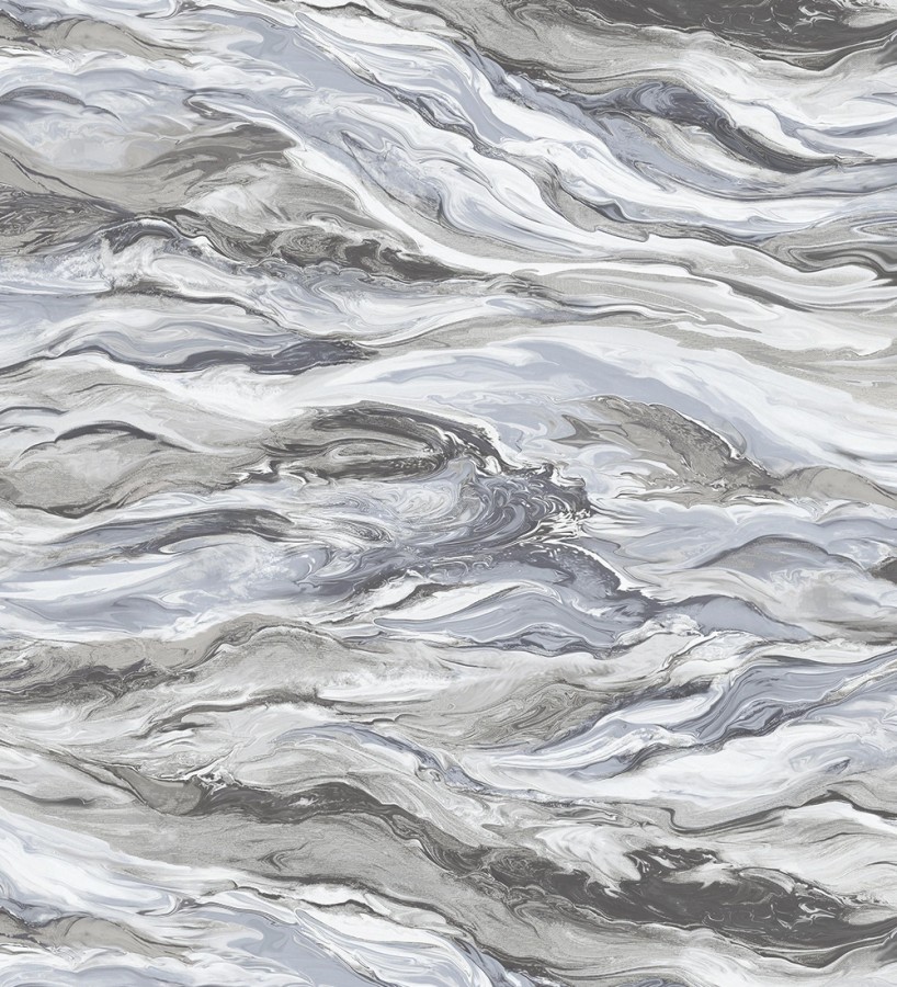 Papel pintado mármol fluido gris azulado y marrón sofisticado  Savoy Atmospheric 684136