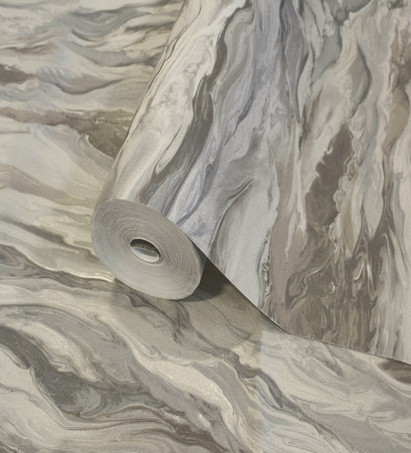 Papel pintado mármol fluido marrón y gris sofisticado  Savoy Atmospheric 684137