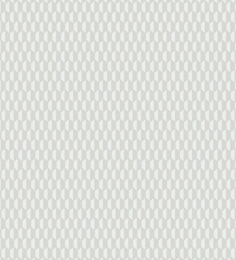 Papel pintado geometría óptica en relieve textil gris claro  Carlton Gridded 684138