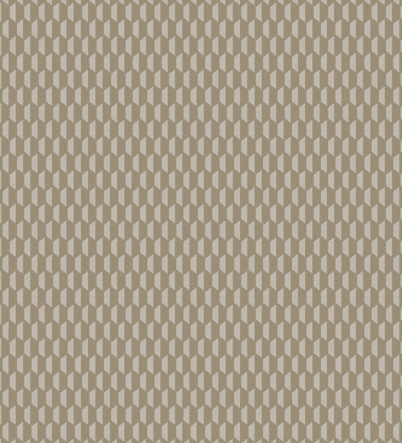 Papel pintado geometría óptica en relieve textil tono cacahuete  Carlton Gridded 684142