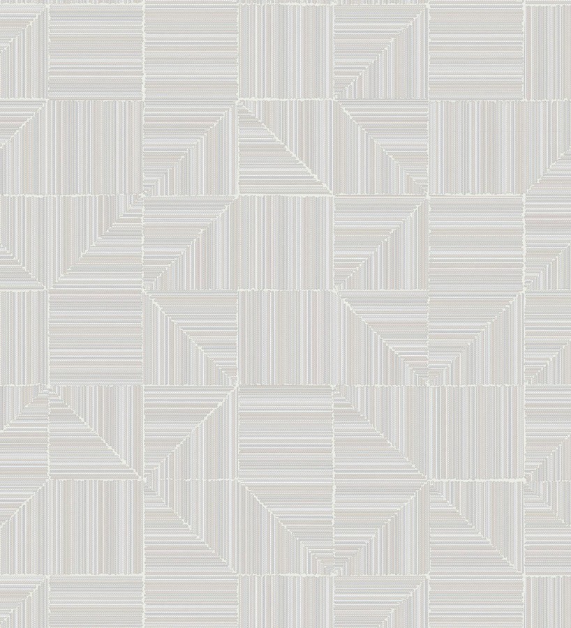 Papel pintado mosaico textil geométrico tonos neutros  Waldorf Dynamic 684144