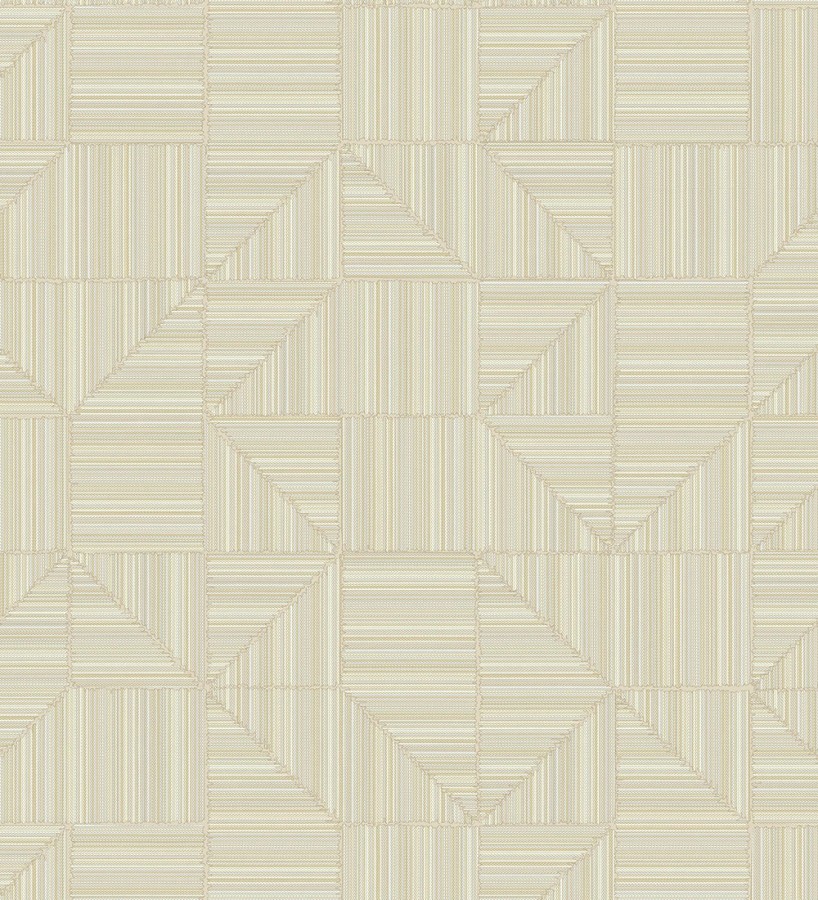 Papel pintado mosaico textil geométrico tonos arena  Waldorf Dynamic 684145