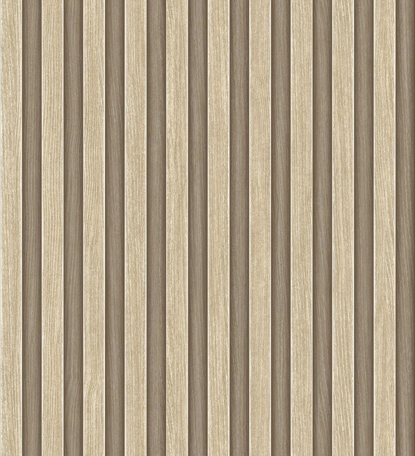 Papel pintado palillería de madera con vetas texturizadas en relieve  Alistair Tailored 684155