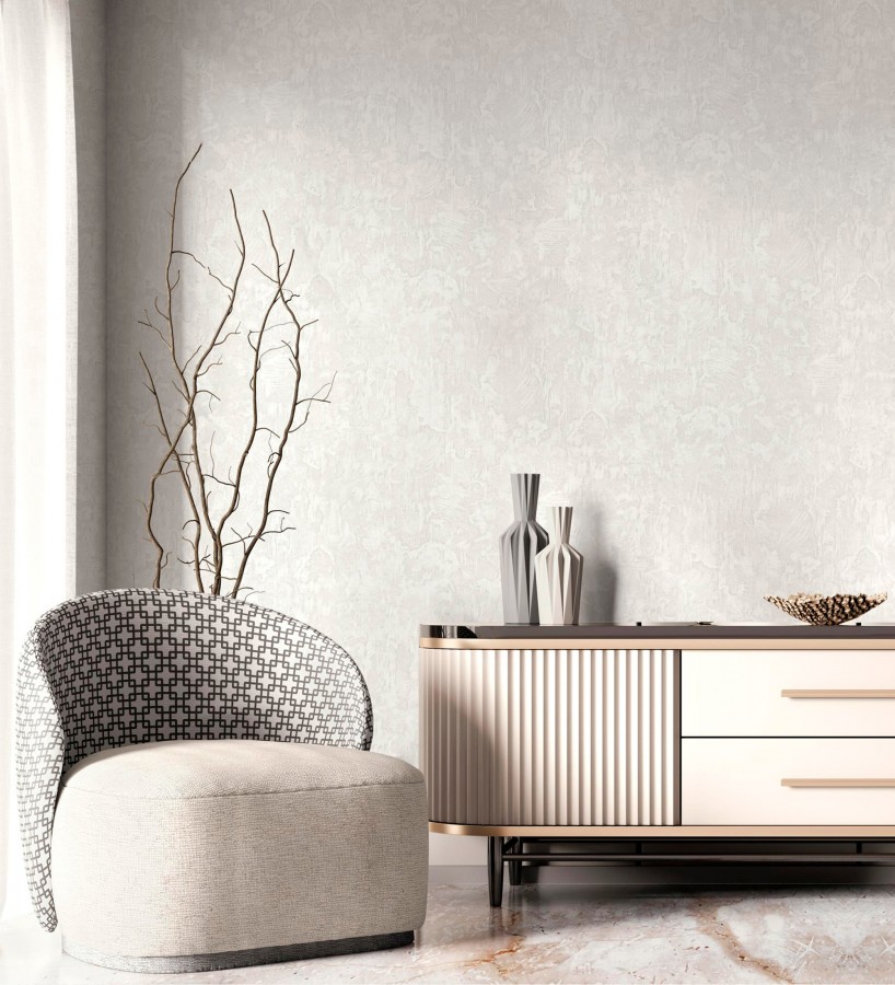 Papel pintado cemento pulido color gris perla estilo loft moderno  Hudson Rugged 684165