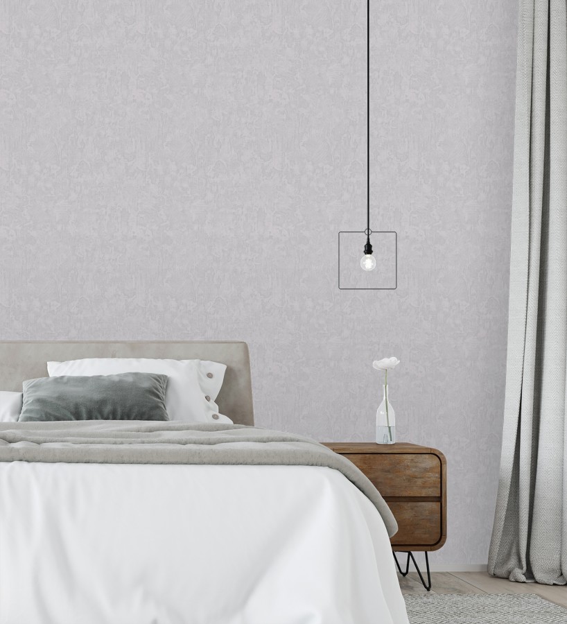 Papel pintado cemento pulido color gris bruma estilo loft moderno  Hudson Rugged 684166