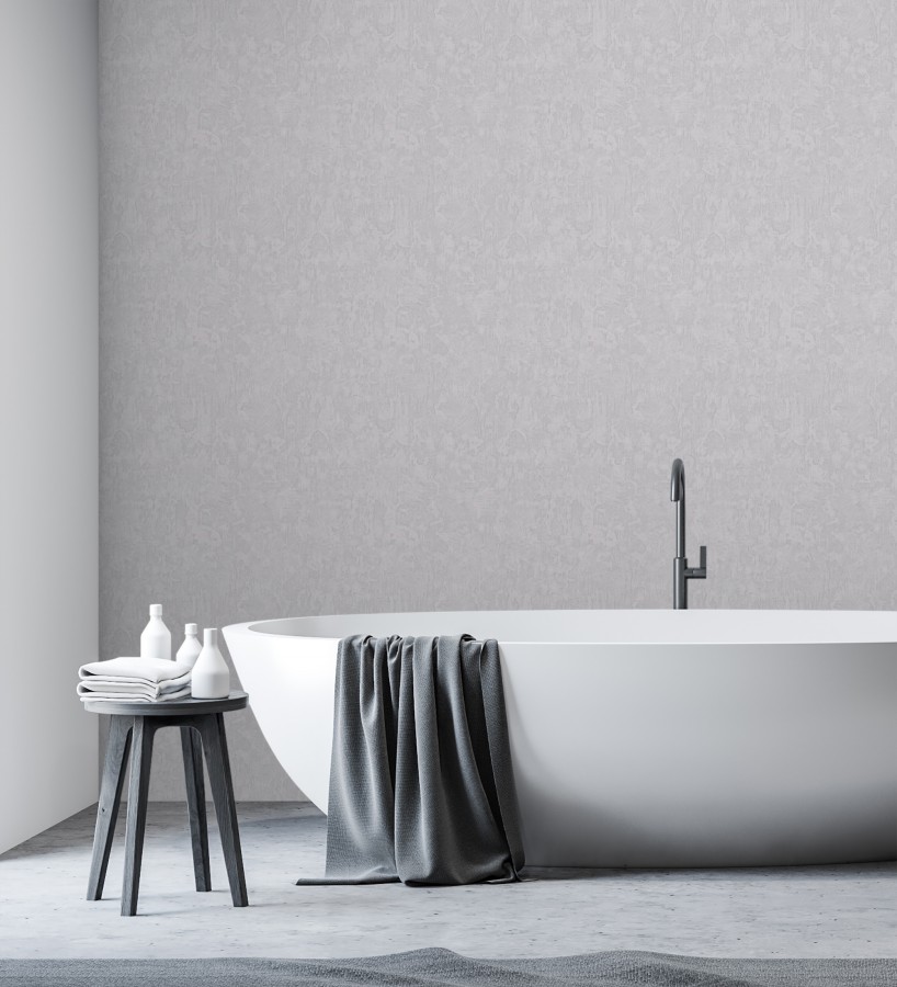 Papel pintado cemento pulido color gris bruma estilo loft moderno  Hudson Rugged 684166