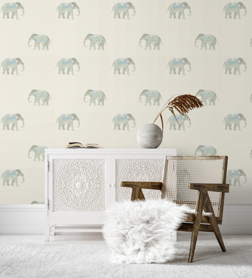 Papel pintado de elefantes de ceremonia en desfile oriental  Mysore Elephant 684174