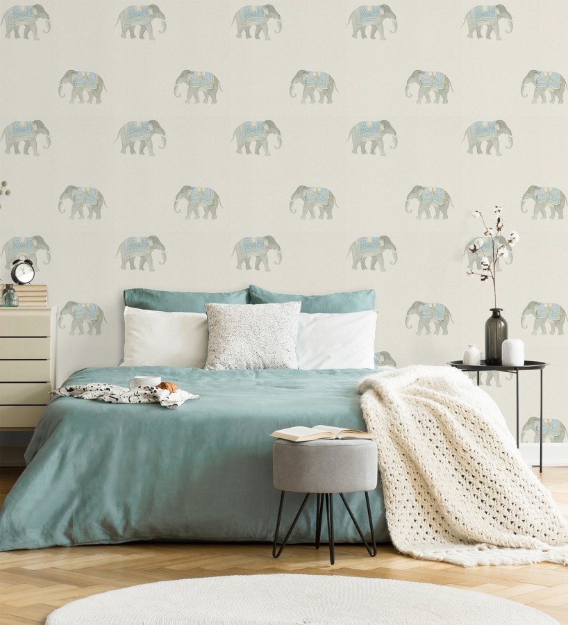 Papel pintado de elefantes de ceremonia en desfile oriental  Mysore Elephant 684174