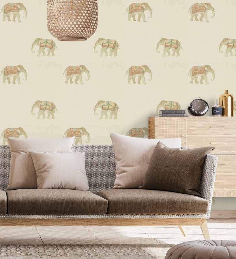 Papel pintado de elefantes de ceremonia en desfile oriental  Mysore Elephant 684175