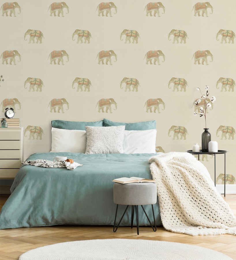Papel pintado de elefantes de ceremonia en desfile oriental  Mysore Elephant 684175