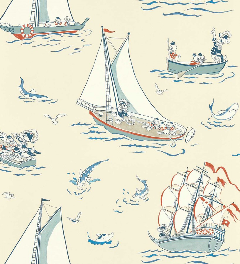 Papel pintado el Pato Donald travesía náutica vintage  Donald Nautical 684211