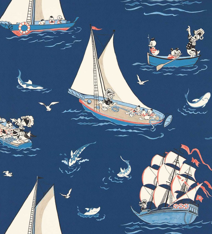 Papel pintado el Pato Donald travesía náutica vintage  Donald Nautical 684212