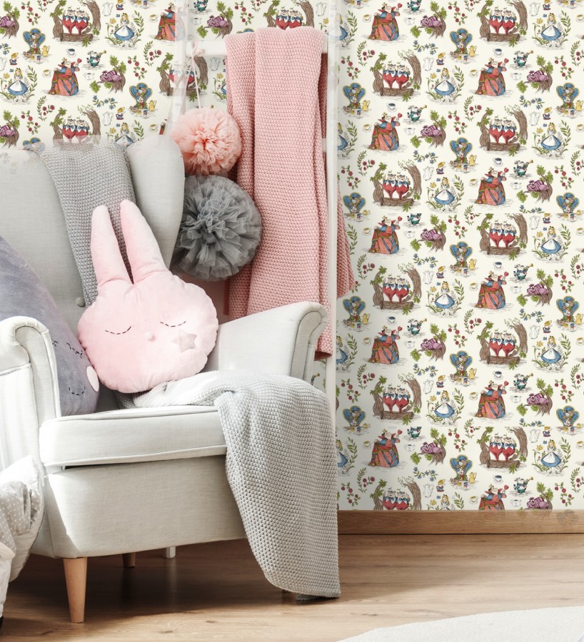 Papel pintado de Alicia en el país de las maravillas fondo blanco  Alice In Wonderland 684216