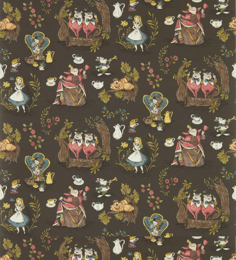 Papel pintado de Alicia en el país de las maravillas fondo negro  Alice In Wonderland 684217
