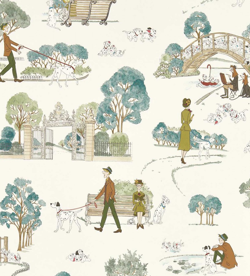 Papel pintado de 101 dálmatas heritage idilio en el parque  101 Dalmatians 684219