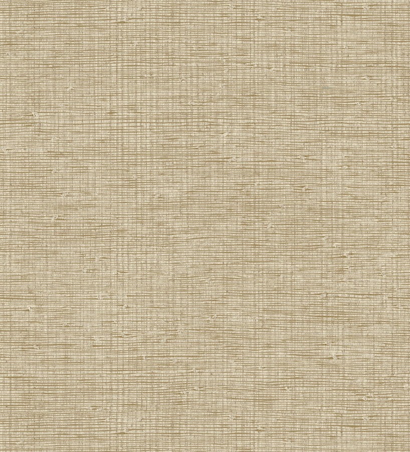 Papel pintado de textura rafia natural en relieve tono beige tostado  Drava Coarse 684236
