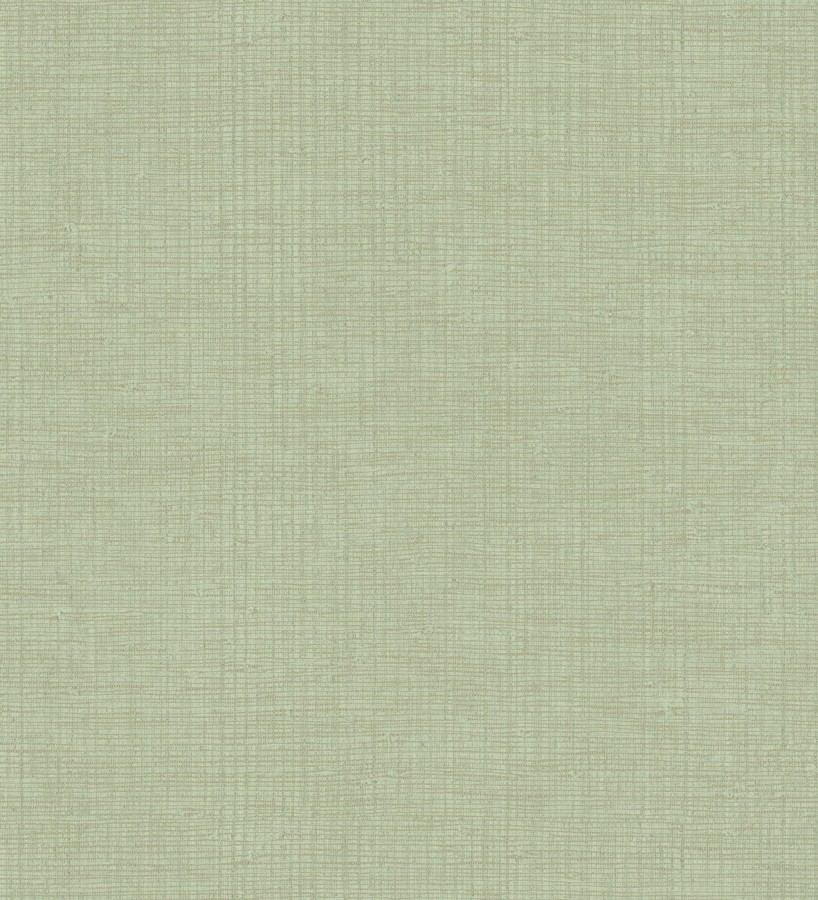 Papel pintado de textura rafia natural en relieve color verde salvia  Drava Coarse 684237