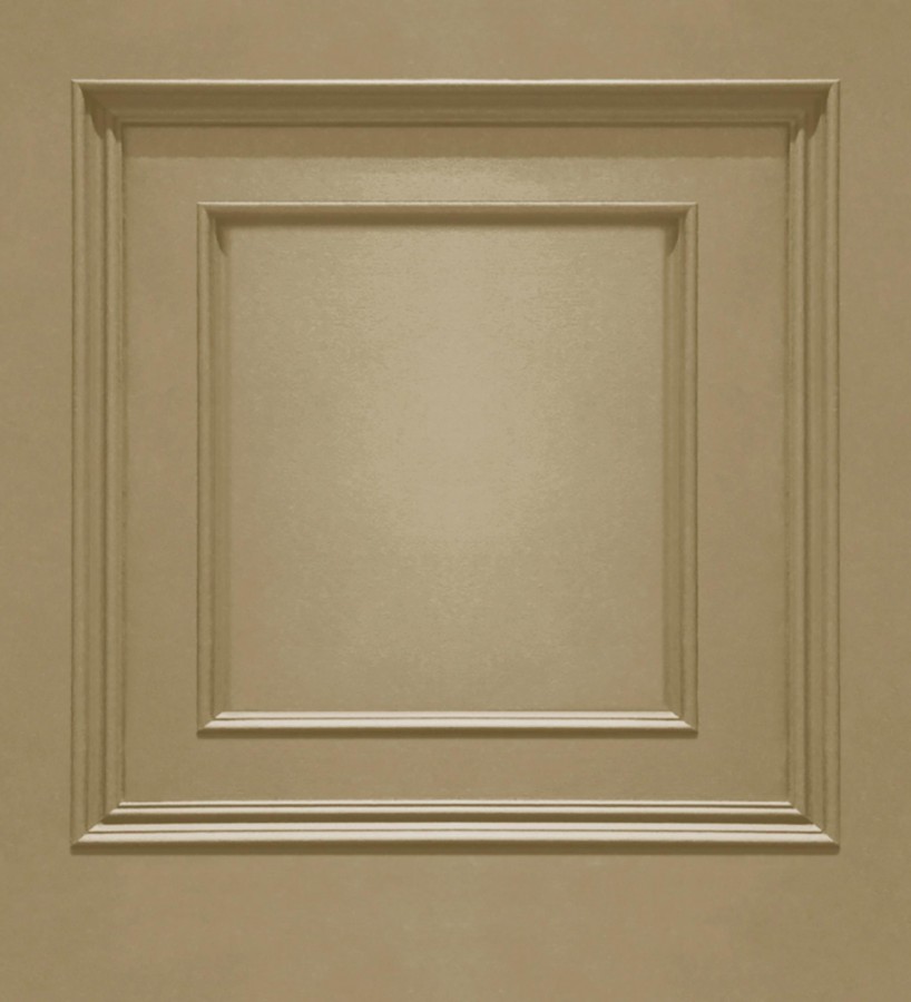 Papel pintado casetones de madera color camel textura en relieve  Bristol Ledge 684247