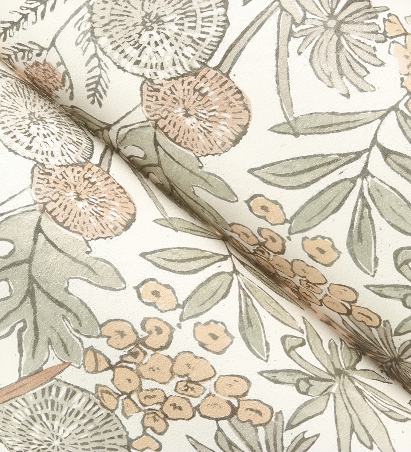 Papel pintado de flores y pájaros colores pastel estilo English country  Mila Aviary 684263