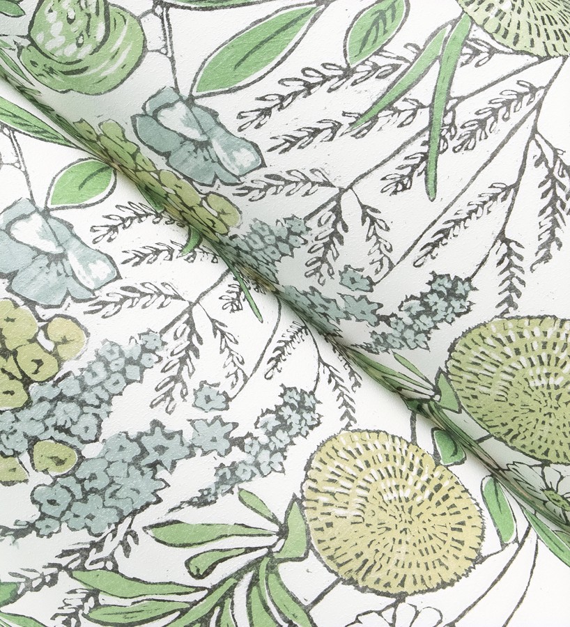 Papel pintado de flores y pájaros colores pastel estilo English country  Mila Aviary 684265
