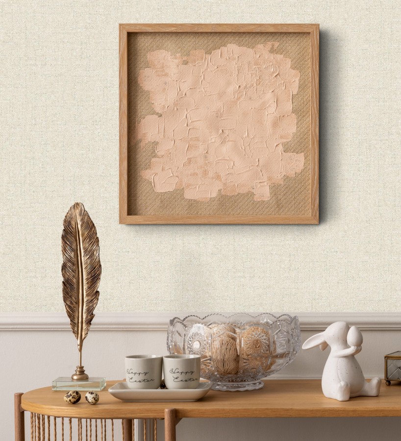 Papel pintado esencia textil con toques de arcilla y caliza en tonos beige  Bramble Calico 684284