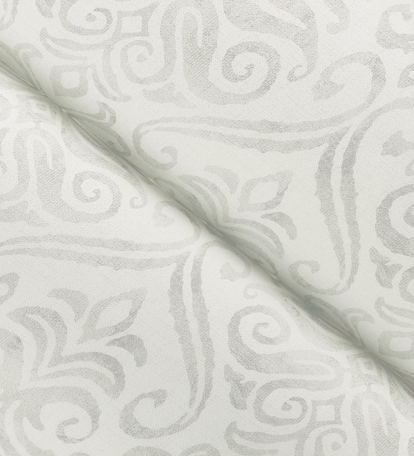 Papel pintado damasco elegante color beige neutro y blanco roto  Winchelsea Ornamental 684290