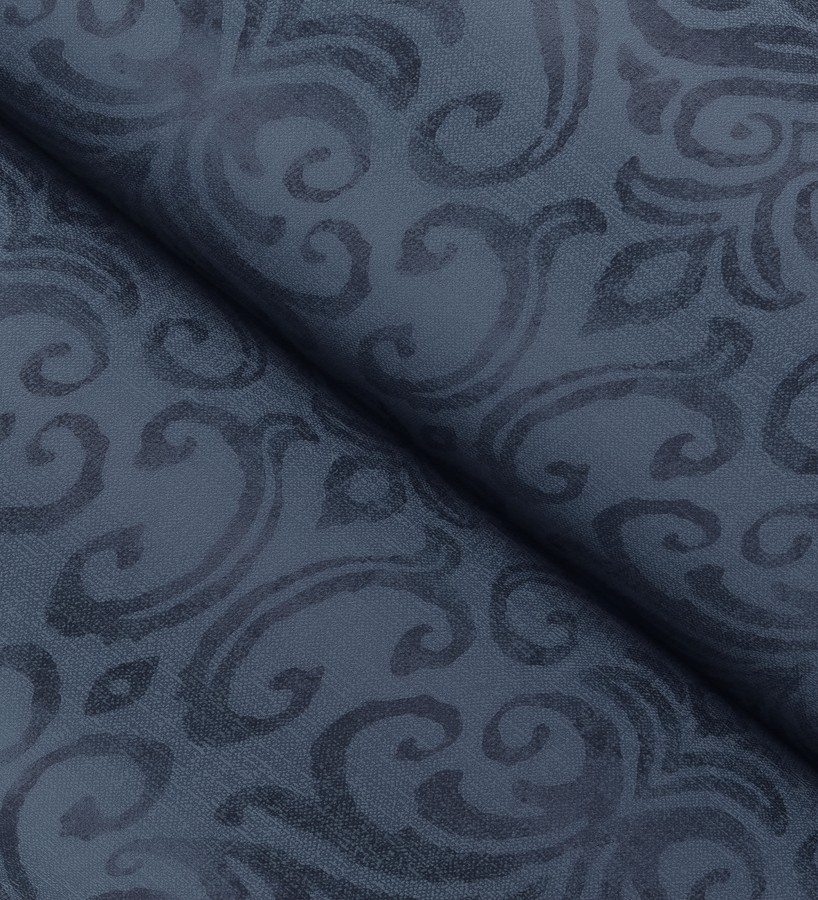 Papel pintado damasco elegante texturizado color azul eléctrico  Winchelsea Ornamental 684291