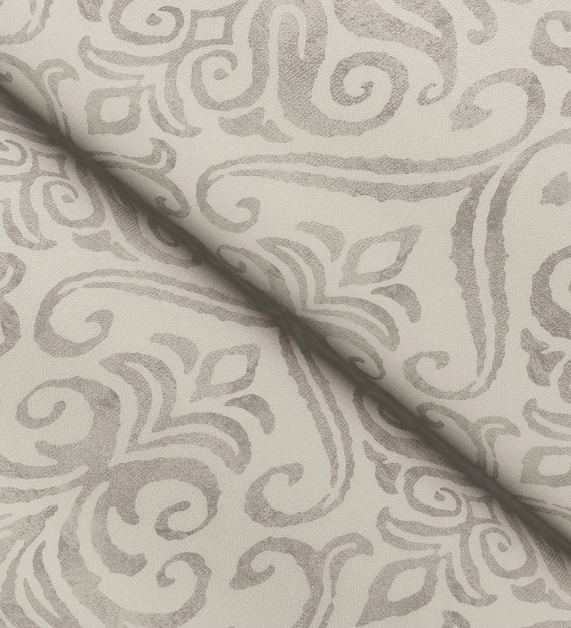 Papel pintado damasco elegante texturizado color taupe  Winchelsea Ornamental 684292