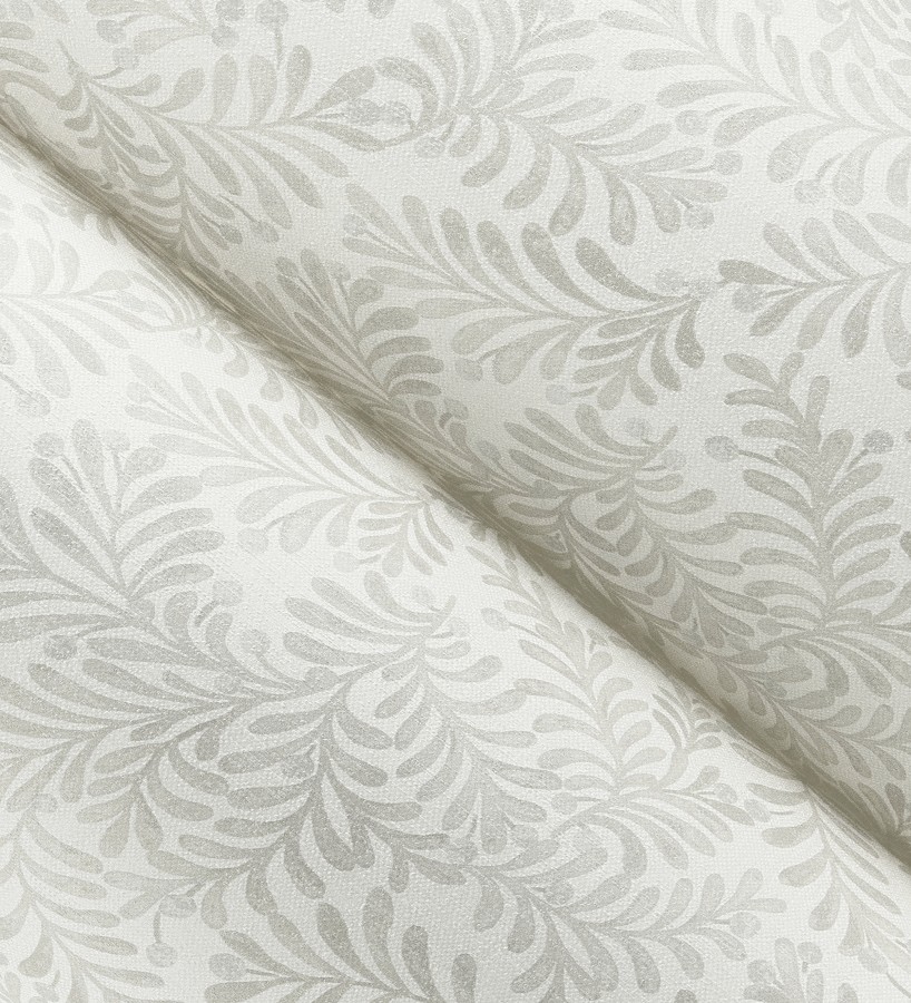 Papel pintado ramas beige y bayas fondo lino texturizado blanco roto  Willowmere Sprigs 684298