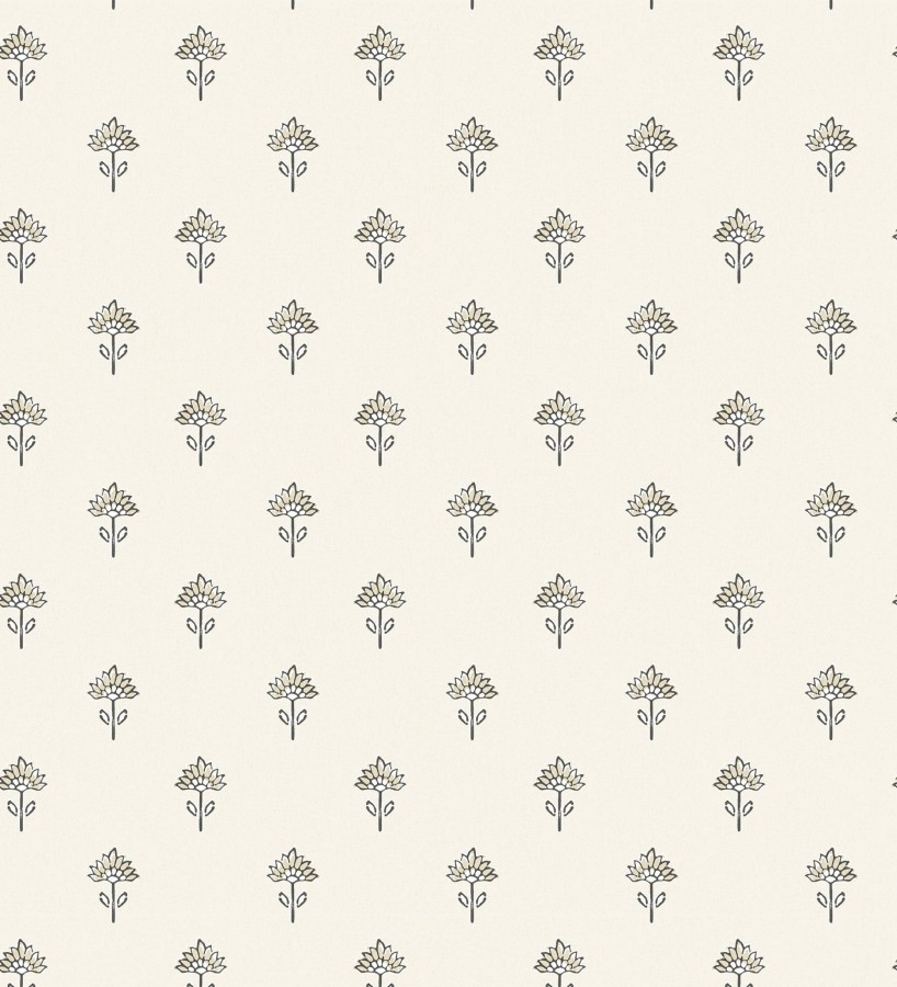 Papel pintado provenzal francés de flores pequeñas fondo crema  Willowmere Ditsy 684310