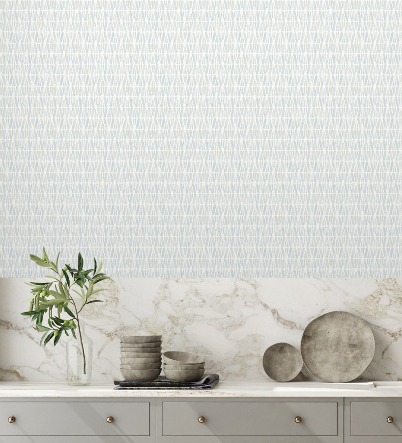 Papel pintado geométrico con trazos de acuarela fondo texturizado  Kampala Marks 684320