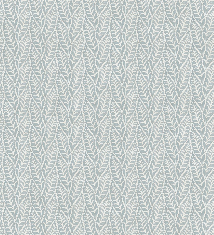 Papel pintado de hojas azules entrelazadas estilo cottage country  Kigali Leaves 684322