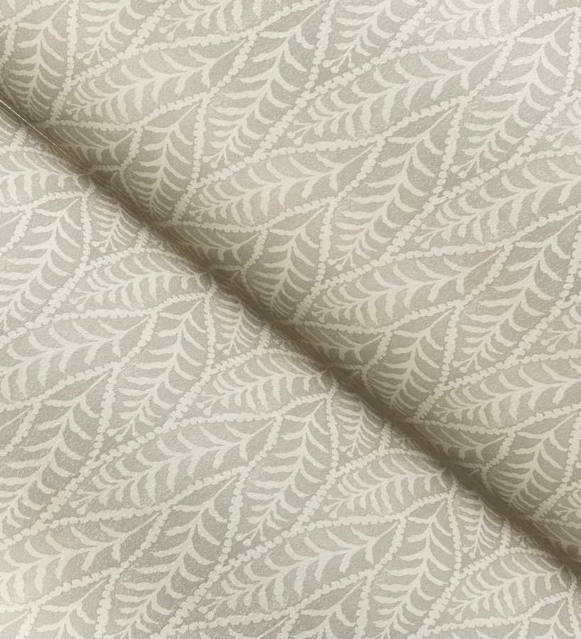 Papel pintado de hojas tono taupe entrelazadas estilo cottage country  Kigali Leaves 684324