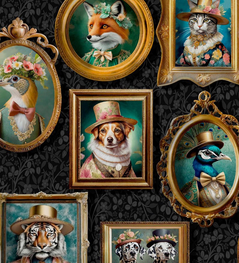 Papel pintado galería retratos animales aristócratas  Felix Dapper 684348