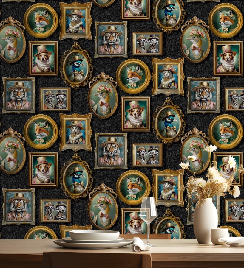 Papel pintado galería retratos animales aristócratas  Felix Dapper 684348