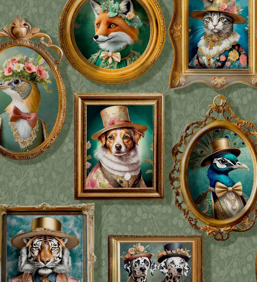 Papel pintado galería retratos animales aristócratas  Felix Dapper 684349