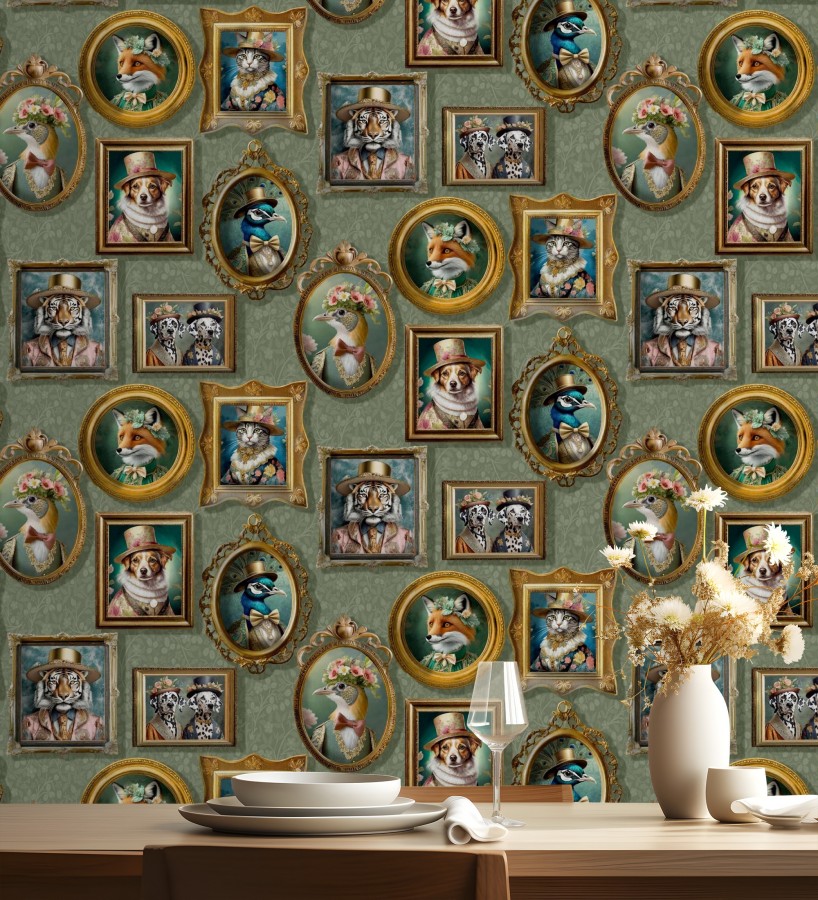 Papel pintado galería retratos animales aristócratas  Felix Dapper 684349