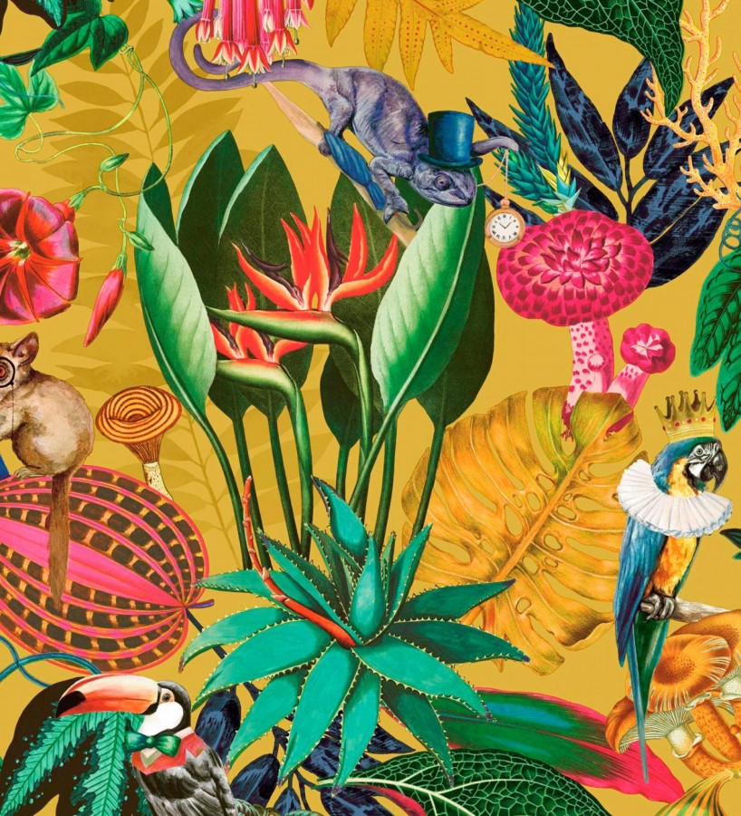 Papel pintado fauna victoriana en paraíso tropical  Wallace Exotic 684357