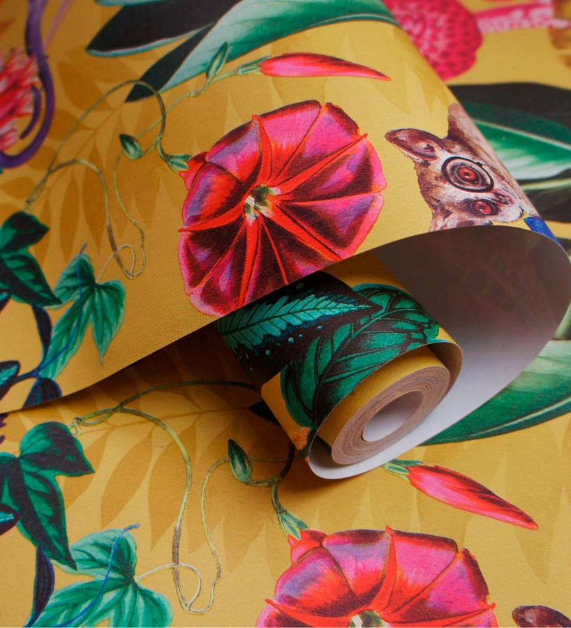 Papel pintado fauna victoriana en paraíso tropical  Wallace Exotic 684357