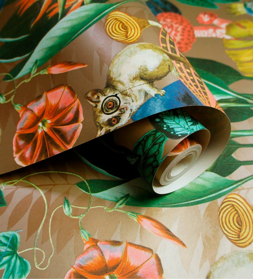 Papel pintado fauna victoriana en paraíso tropical  Wallace Exotic 684358