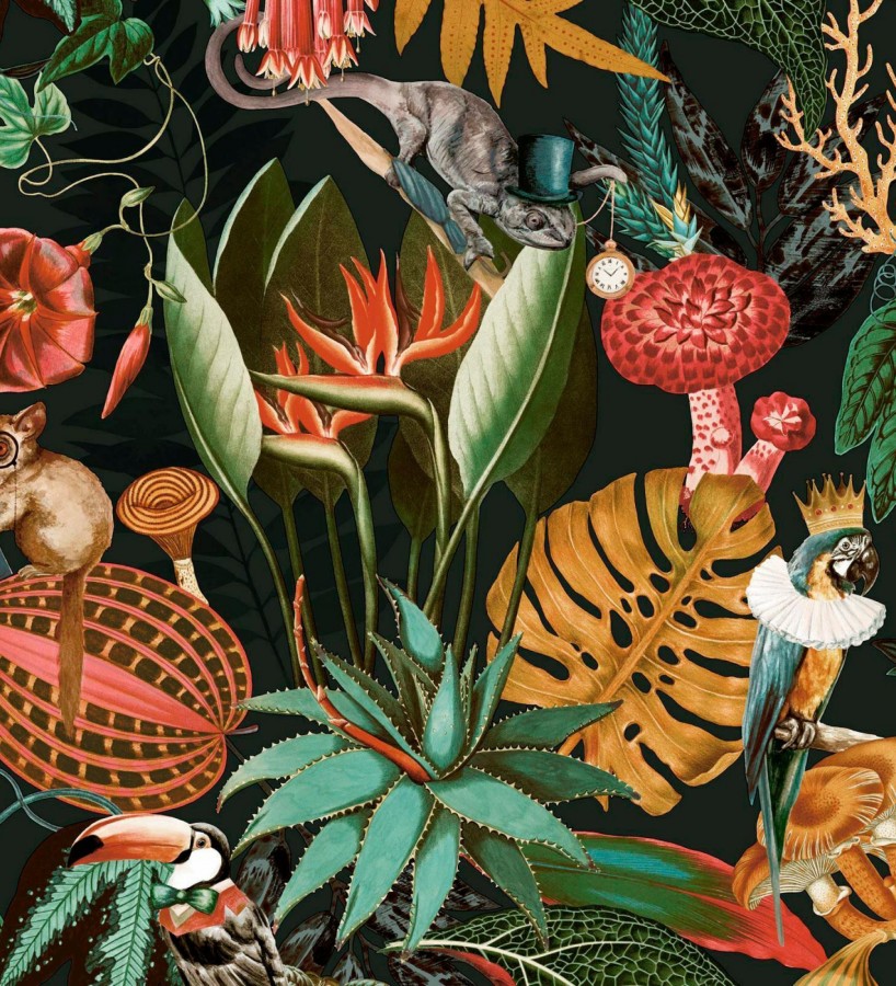 Papel pintado fauna victoriana en paraíso tropical  Wallace Exotic 684359