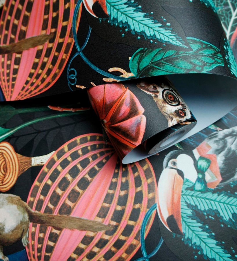 Papel pintado fauna victoriana en paraíso tropical  Wallace Exotic 684359