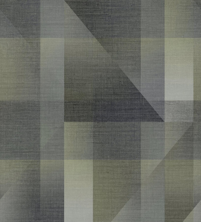 Papel pintado geometría de lino en tonos gris carbón y humo  Eindhoven Overlay 684365