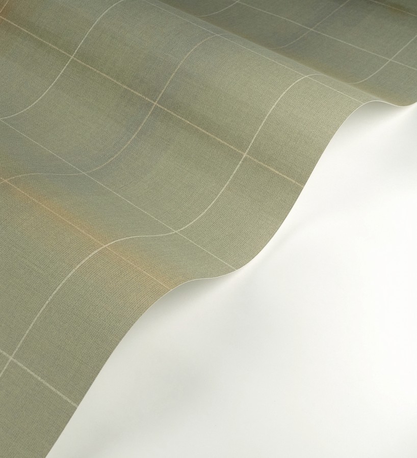 Papel pintado cuadros escoceses tartan fondo verdes salvia  Nottingham Expansive 684372