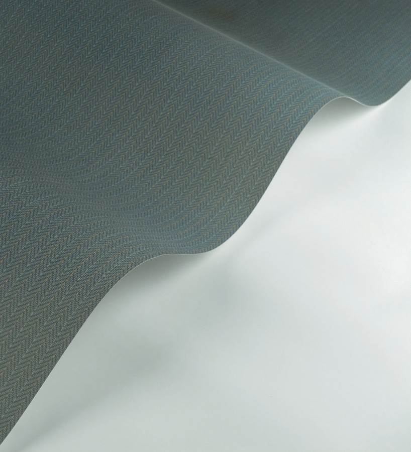 Papel pintado textil con diseño de espigas color turquesa  Houston Plaited 684376