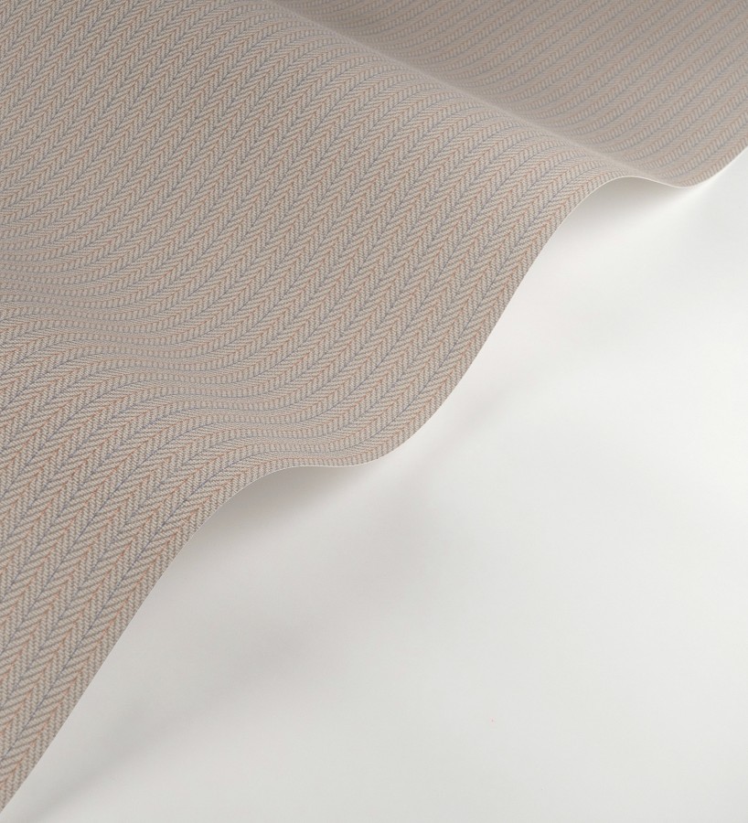 Papel pintado textil con diseño de espigas color marrón ciruela  Houston Plaited 684379