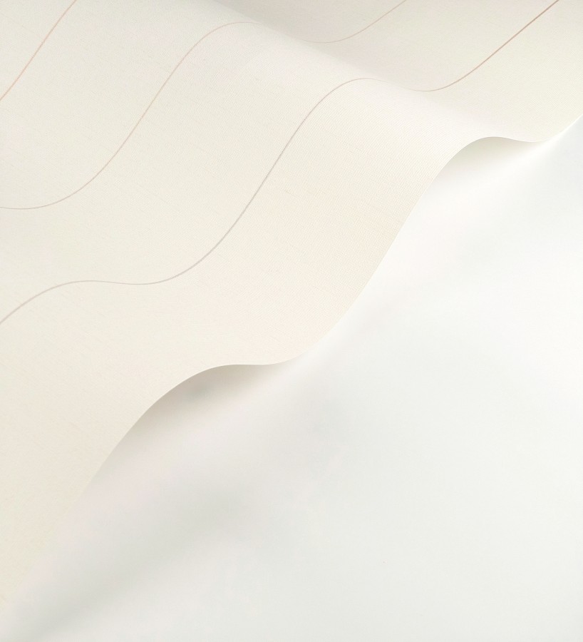 Papel pintado de rayas finas sobre lino tintado en blanco roto  Turia Striated 684380