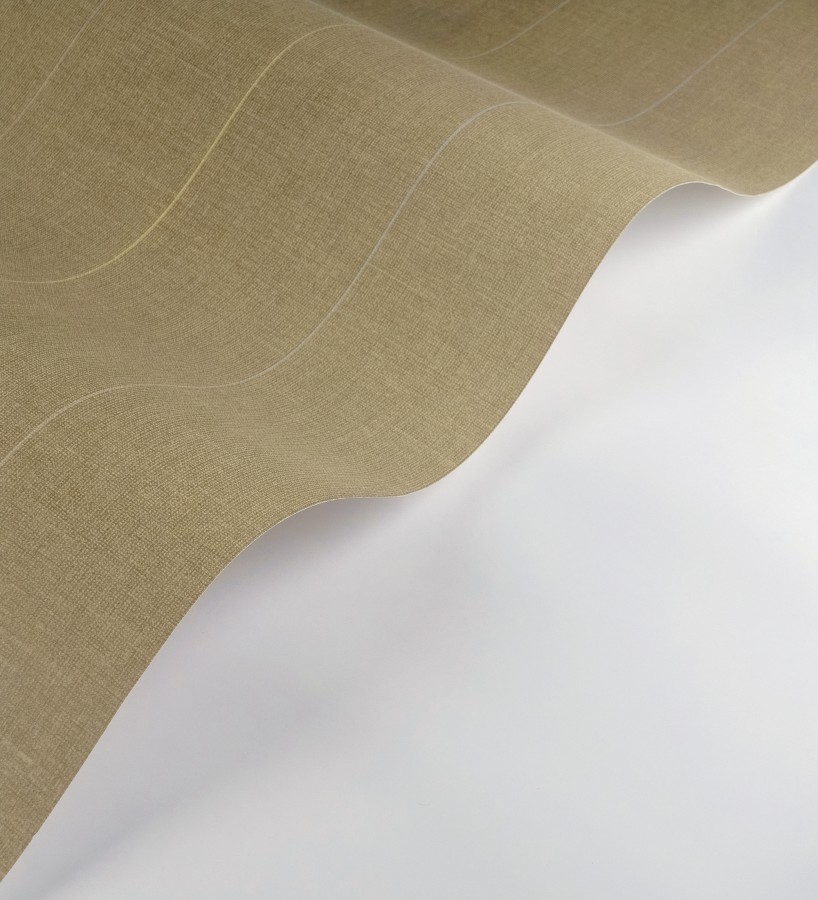 Papel pintado de rayas finas sobre lino tintado en blanco roto  Turia Striated 684381